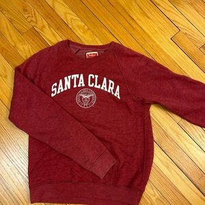 Triblend Sweats League Red Santa Clara Crew Sweatshirt